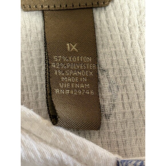 Bit & Bridle Stretchy Multicolor Top Shirt‎ Size 1X Southwestern Coastal Cowgirl - Picture 5 of 6